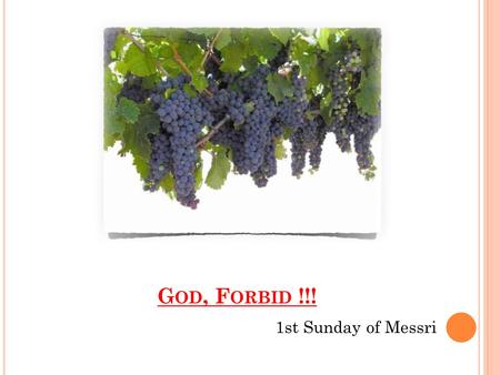 G OD, F ORBID !!! 1st Sunday of Messri. S TRANGE BUT TRUE 1. The tag on irons says: WARNING - NEVER IRON CLOTHES WHILE WEARING THEM. 2. A warning label.