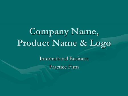 Company Name, Product Name & Logo International Business Practice Firm.