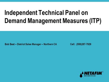Independent Technical Panel on Demand Management Measures (ITP)