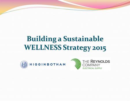 Building a Sustainable WELLNESS Strategy 2015. What is Wellness? active process awaremaking choices successful Wellness is an active process of becoming.