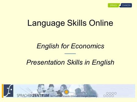 English for Economics ______ Presentation Skills in English Language Skills Online.