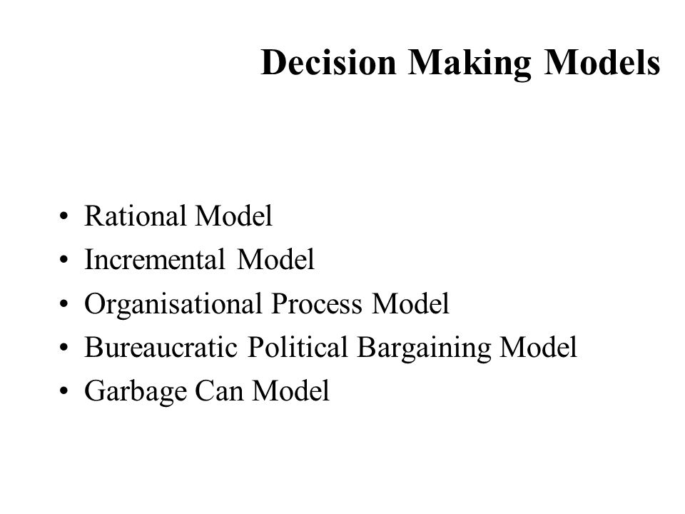 rational comprehensive model