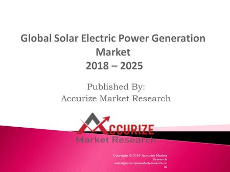 Global Solar Electric Power Generation Market
