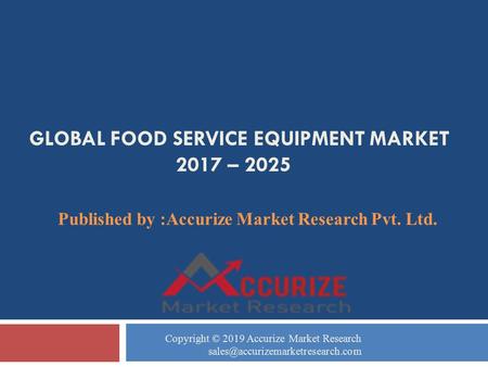 GLOBAL FOOD SERVICE EQUIPMENT MARKET 2017 – 2025 Published by :Accurize Market Research Pvt. Ltd. Copyright © 2019 Accurize Market Research