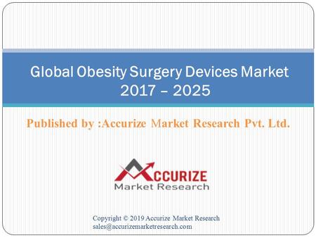 Published by :Accurize Market Research Pvt. Ltd. Copyright © 2019 Accurize Market Research Global Obesity Surgery Devices.