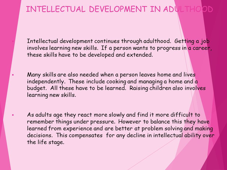 Intellectual Development In Adults 45