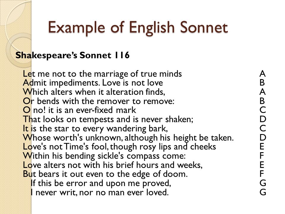 sonnet sample