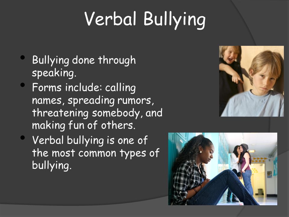 about verbal bullying