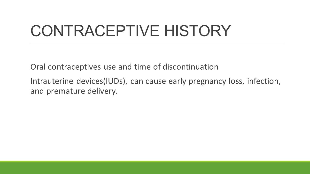Oral Contraceptive History 71