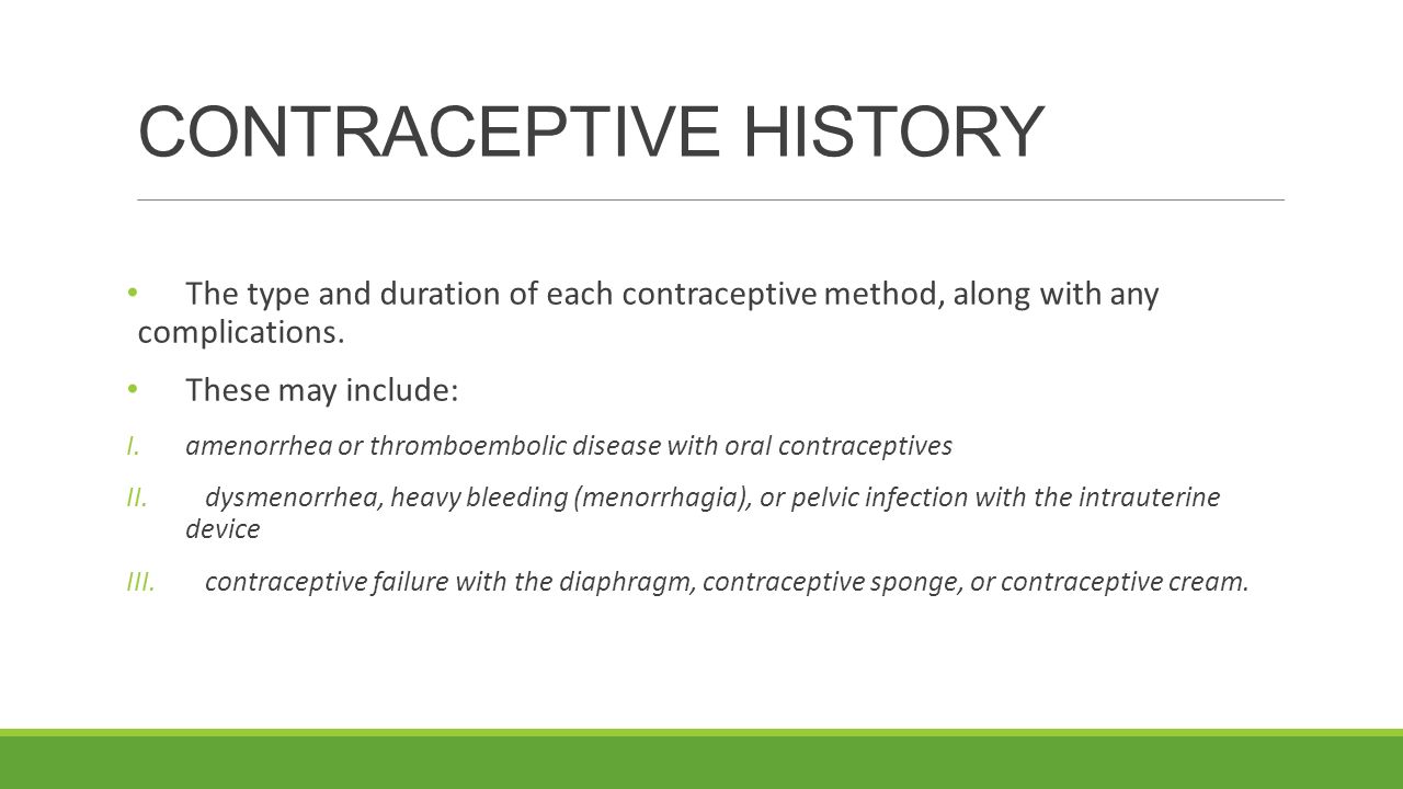 Oral Contraceptive History 40