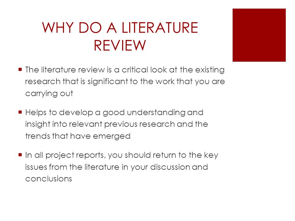 literature review in thesis