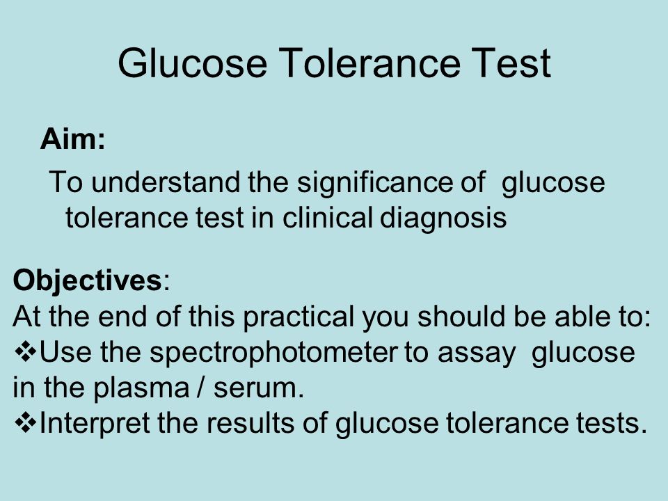 Oral Tolerance Test 60