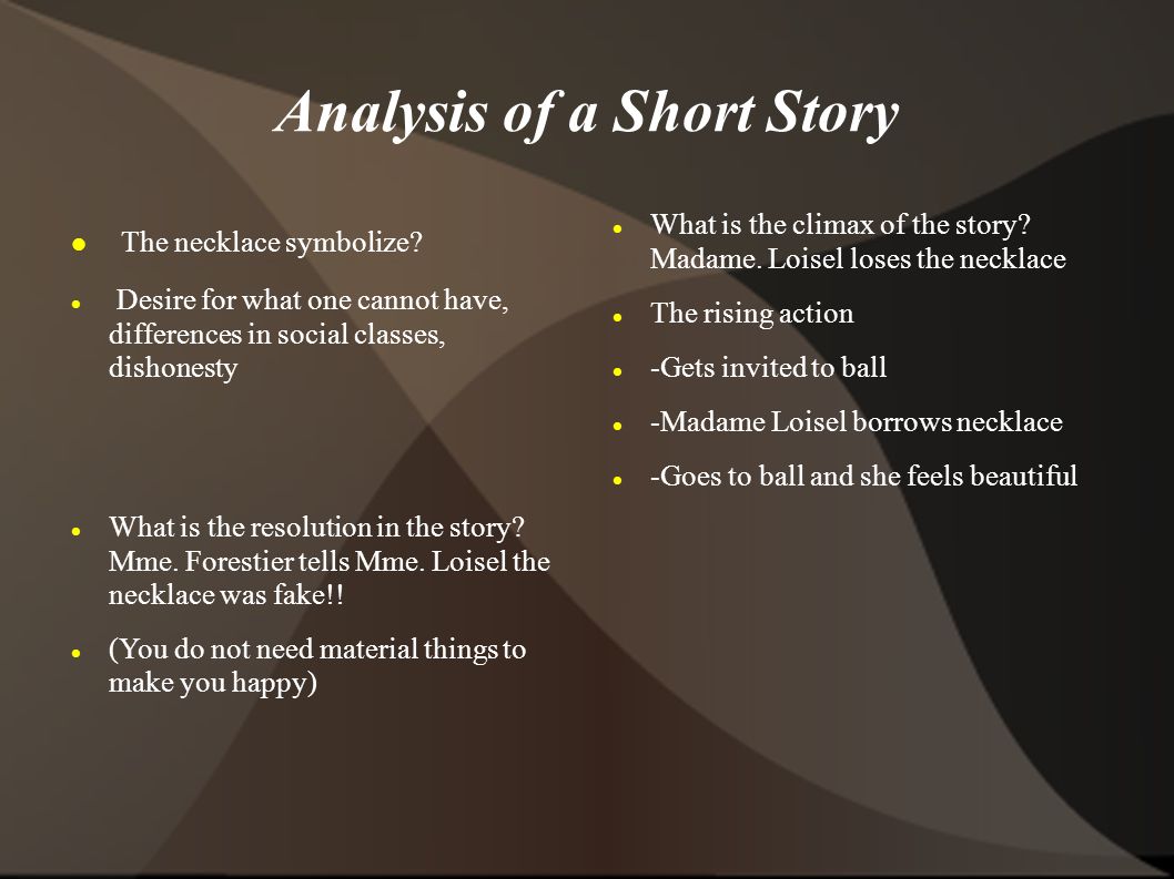 how to analyze a short story