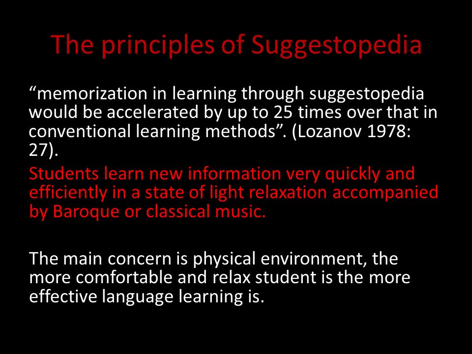 Lozanov Learning Lozanov Learning