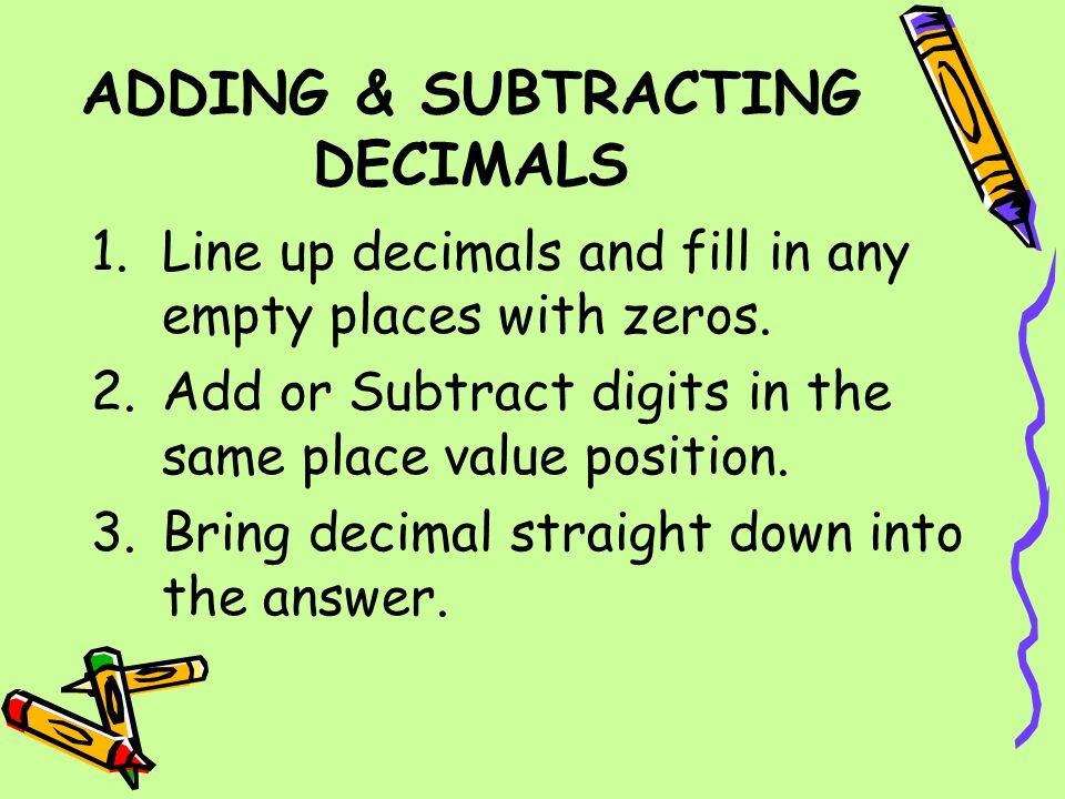 Image result for adding subtracting decimals