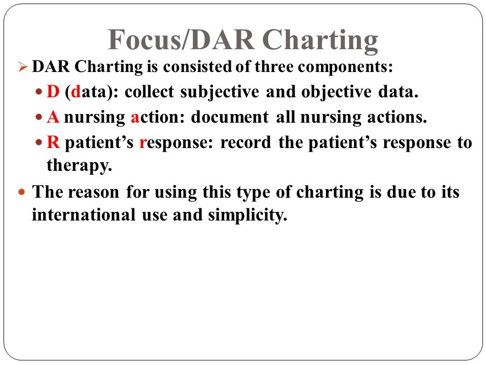 Dar Charting For Nurses Sample