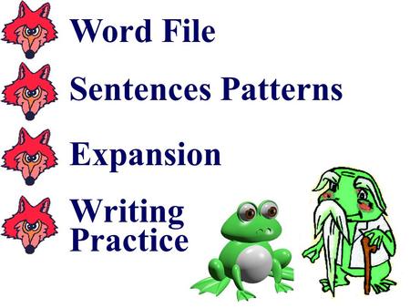 Word File Sentences Patterns Expansion Writing Practice.