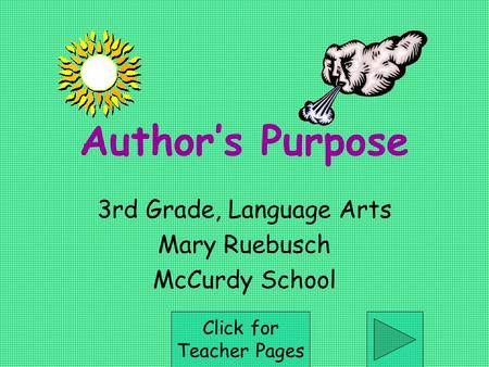 3rd Grade, Language Arts Mary Ruebusch McCurdy School