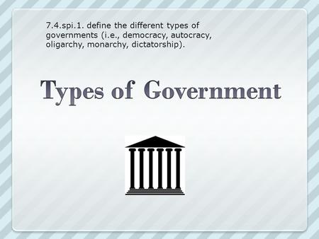 7. 4. spi. 1. define the different types of governments (i. e