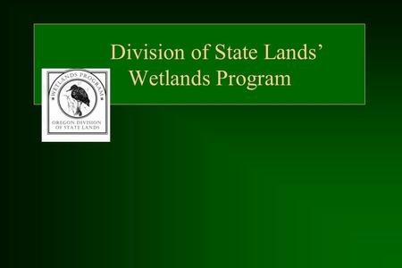 Division of State Lands’ Wetlands Program. Issues That Spawned State Wetlands Program (SB 3) Lack of detailed wetlands inventory information or guidance.