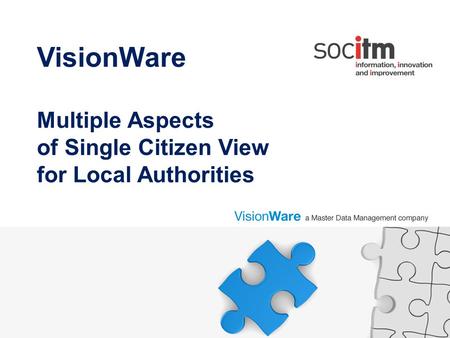 VisionWare Multiple Aspects of Single Citizen View