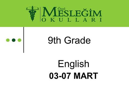 9th Grade English 03-07 MART.