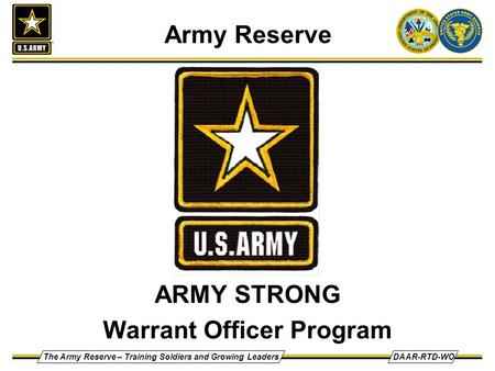 ARMY STRONG Warrant Officer Program