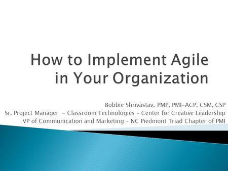 How to Implement Agile in Your Organization