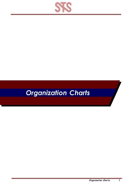 Organization Charts 1. 2 STS Organization Chart Organization Charts 3 Infra Structure Division Organization Chart Proc. Eng Proc. Officer Proc. Eng Qty.