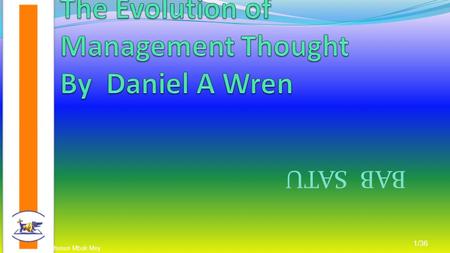 The Evolution of Management Thought By Daniel A Wren