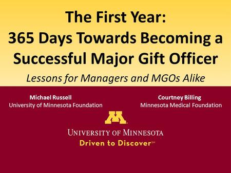 365 Days Towards Becoming a Successful Major Gift Officer