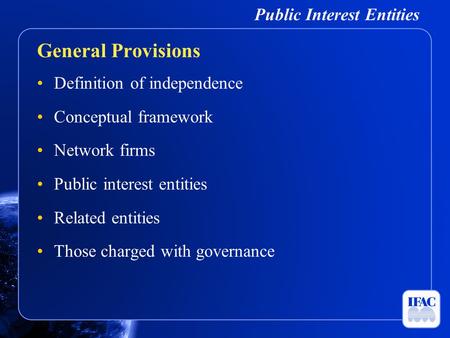 Public Interest Entities