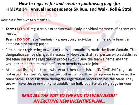 How to register for and create a fundraising page for