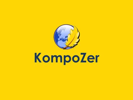 KompoZer. This is what KompoZer will look like with a blank document open. As you can see, there are a lot of icons for beginning users. But don't be.