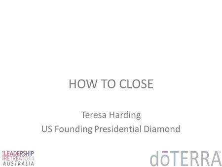 Teresa Harding US Founding Presidential Diamond