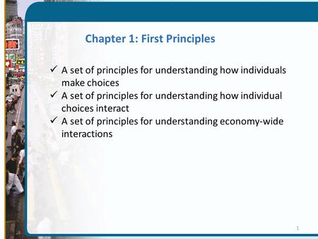 Chapter 1: First Principles