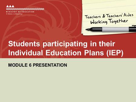 Students participating in their Individual Education Plans (IEP)
