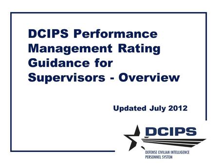 Agenda Components of the Rating Process Rating Performance Objectives