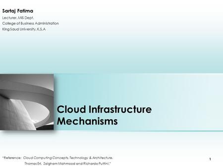 Cloud Infrastructure Mechanisms