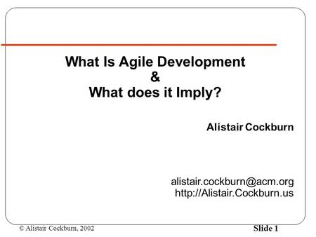 What Is Agile Development & What does it Imply?