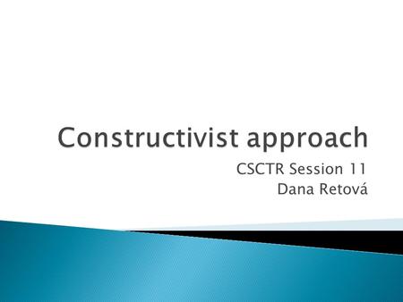 CSCTR Session 11 Dana Retová.  Start bottom-up  Create cognition based on sensori-motor interaction ◦ Cohen et al. (1996) – Building a baby ◦ Cohen.