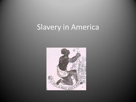 Slavery in America. Table of Contents History of Slavery The Trans-Atlantic Slave Trade Slavery in America (Click Title to go to Content)