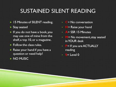 Sustained Silent Reading