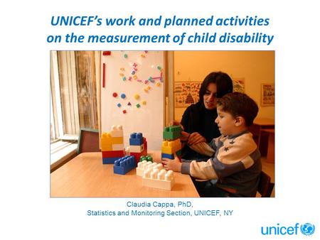 Statistics and Monitoring Section, UNICEF, NY