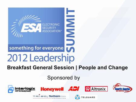 Breakfast General Session | People and Change Sponsored by.