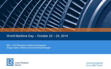 World Maritime Day – October 22 – 24, 2014