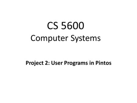 Christo Wilson Project 2: User Programs in Pintos