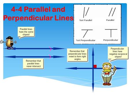 4-4 Parallel and Perpendicular Lines