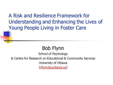 & Centre for Research on Educational & Community Services