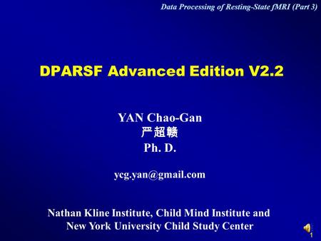 DPARSF Advanced Edition V2.2